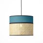 Brilliant Dayanara - lampe suspendue - Ø 30 x 174 cm - bleu et marron clair