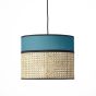 Brilliant Dayanara - lampe suspendue - Ø 30 x 174 cm - bleu et marron clair