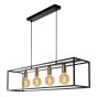 Lucide Ruben - lampe suspendue - 92 x 22 x 152 cm - noir