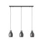 Brilliant Lapas - lampe suspendue - 100 x 16 x 130 cm - acier gris et noir