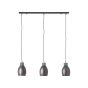 Brilliant Lapas - lampe suspendue - 100 x 16 x 130 cm - acier gris et noir