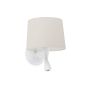 Faro Conga - applique murale - 21,5 x 19 x 17,3 cm - blanc mat et beige