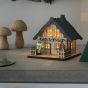 Konstsmide Lumières de Noël - maison en bois alimentée par piles - 12 x 11 x 12 cm - marron