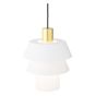 Brilliant Gothenburg - lampe suspendue - 96 x 24 x 151 cm - blanc mat et or