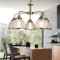 Searchlight Bistro II - lampe suspendue - Ø 58 x 88 cm - laiton antique