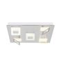 Brilliant Door Square - spot en saillie - 51 x 51 x 10 cm - 5 x 9W LED dimmable incl - nickel satiné