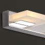 Maxlight Fuji - applique murale - 31 x 11 x 4 cm - 2 x 3W LED incl. - chrome et blanc