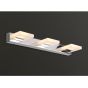 Maxlight Fuji - applique murale - 52 x 11 x 4 cm - 3 x 3W LED incl. - chrome et blanc