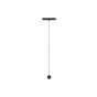 Nova Luce Ultra Slim - lampe suspendue sur rail - 19,5 x 3,4 cm - 12W LED incl. - couleur de lumière blanc chaud - noir