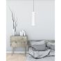 Nova Luce Plaster - lampe suspendue - Ø 7 x 130 cm - blanc