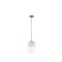 Nova Luce Chrysi - lampe suspendue - Ø 18 x 120 cm - laiton doré et blanc