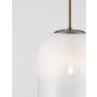 Nova Luce Chrysi - lampe suspendue - Ø 18 x 120 cm - laiton doré et blanc