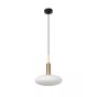 Lucide Singala - lampe suspendue - Ø 30 x 169 cm - opale et or