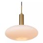 Lucide Singala - lampe suspendue - Ø 30 x 169 cm - opale et or