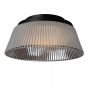 Lucide Vixi - plafonnier - Ø 35 x 17,5 cm - 17,6W LED dimmable incl - fumé