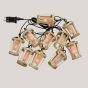 New Garden Hiama Garland - guirlande lumineuse - guirlande de 5 mètres - 10 ampoules LED incluses - IP44 - effet bougie - bambou