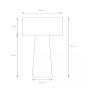 Lucide Leeroy - lampe de table - Ø 30 x 50 cm - taupe