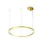 ONE Light LED Circle Rings - lampe suspendue - Ø 127 x 300 cm - 65W LED incl. - laiton brossé