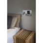 Faro Suau Right - applique murale avec interrupteur et port USB - 28 x 12 x 15,5 cm - 3W LED incl. - argenté