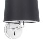 Faro Montreal - applique murale - 21,5 x 19 x 32 cm - noir et chrome