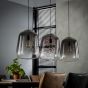 Vico Shaded - lampe suspendue - 135 x 32 x 150 cm - vieil argent