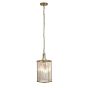 Searchlight Victoria - lampe suspendue - Ø 26 x 150 cm - or et transparent