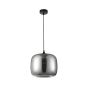 Nova Luce Savaz - lampe suspendue - Ø 28 x 120 cm - noir et chrome