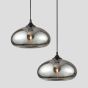 Nova Luce Savaz - lampe suspendue - Ø 28 x 120 cm - noir et chrome