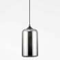 Nova Luce Savaz - lampe suspendue - Ø 17,5 x 120 cm - noir et chrome