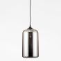 Nova Luce Savaz - lampe suspendue - Ø 17,5 x 120 cm - noir et chrome