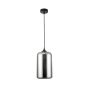 Nova Luce Savaz - lampe suspendue - Ø 17,5 x 120 cm - noir et chrome