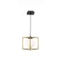 Nova Luce Juliet - lampe suspendue - 18 x 18 x 120 cm - laiton, blanc opale et noir