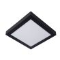 Lucide Brice-Led - plafonnier - 30 x 30 x 3,9 cm - 30W LED dimmable incl - IP44 - noir