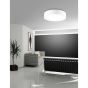 Nova Luce Roda - plafonnier - Ø 40 x 10 cm - 30W LED incl. - blanc - couleur de lumière blanc chaud