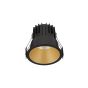 Nova Luce Luela - spot encastré - Ø 85 mm - taille d'encastrement 75 mm - 13W LED incl. - noir et or - 2700K