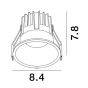 Nova Luce Luela - spot encastré - Ø 85 mm - taille d'encastrement 75 mm - 13W LED incl. - noir avec blanc - 3000K