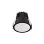 Nova Luce Luela - spot encastré - Ø 85 mm - taille d'encastrement 75 mm - 13W LED incl. - noir avec blanc - 3000K