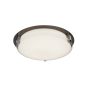 Searchlight Edinburgh - plafonnier - Ø 36 x 8 cm - 18W LED incl - brun