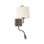 Faro Frame - applique murale avec interrupteur - 21,5 x 28 x 17,6 cm - 3W LED incl. - beige et vieil or