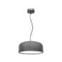 Nova Luce Perleto - lampe suspendue - Ø 35 x 133 cm - gris