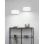 Nova Luce Perleto - lampe suspendue - Ø 35 x 133 cm - blanc