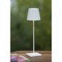 Lucide Justin - lampe de table d'extérieur à piles - 38 cm - 2,2W LED incl - IP54 - blanc