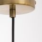 Nova Luce Grus - lampe suspendue - Ø 25 x 120 cm - laiton et opale