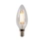 Lucide Lampe bougie à filament LED - Ø 3,5 x 9,9 cm - E14 - 4W dimmable - 2700K - transparent