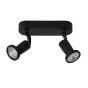 Lucide Jaster 2 - spot en saillie - 20 x 6 x 15,5 cm - 2 x 5W LED incl. - noir