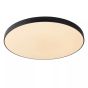 Lucide Unar - plafonnier - Ø 80 x 5 cm - 80W LED dimmable incl - 3 niveaux de dimmer - noir