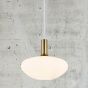 Nordlux Alton - lampe suspendue - Ø 35 x 330 cm - blanc opale et laiton ou noir