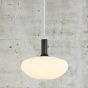 Nordlux Alton - lampe suspendue - Ø 35 x 330 cm - blanc opale et laiton ou noir