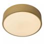 Lucide Unar - plafonnier - Ø 20 x 5 cm - 12W LED dimmable incl - 3 steps dimmer - mat gold