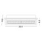 Nova Luce Cantia - spot à encastrer - 32,5 x 8,2 cm - 306 x 72 mm taille d'encastrement - 22,5W LED incl. - noir - blanc chaud